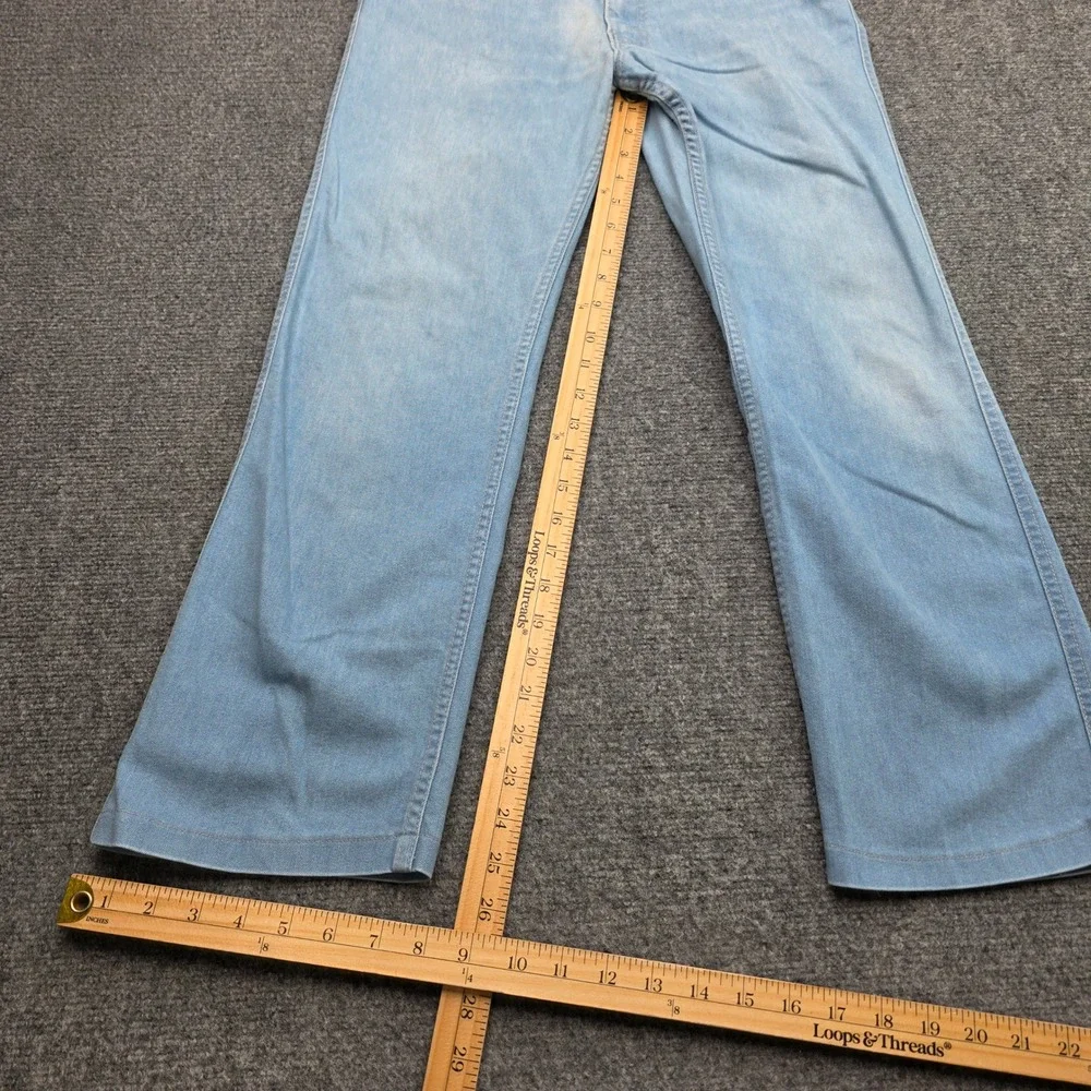 Vintage Levis Action Jeans Mens 32x30 Light Wash Stretch Flare Made In USA